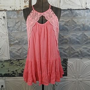 NWT Coral Sleevless Lace Tunic Boutique Bra Med
